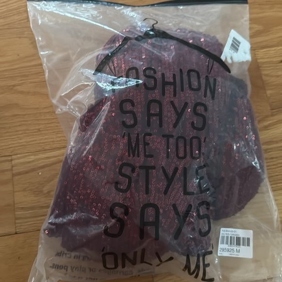 Baltic Born Burgundy Sequin Jumpsuit - Picture 5 of 5